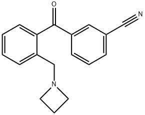 2-AZETIDINOMETHYL-3'-CYANOBENZOPHENONE Structure