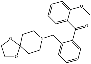 2-[8-(1,4-DIOXA-8-AZASPIRO[4.5]DECYL)METHYL]-2'-METHOXY BENZOPHENONE Structure