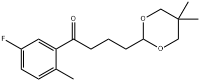 4-(5,5-DIMETHYL-1,3-DIOXAN-2-YL)-5'-FLUORO-2'-METHYLBUTYROPHENONE Structure