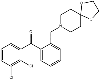 2,3-DICHLORO-2'-[8-(1,4-DIOXA-8-AZASPIRO[4.5]DECYL)METHYL]BENZOPHENONE Structure