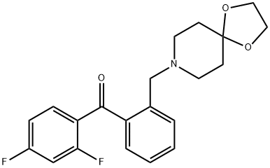 2,4-DIFLUORO-2'-[8-(1,4-DIOXA-8-AZASPIRO[4.5]DECYL)METHYL]BENZOPHENONE Structure