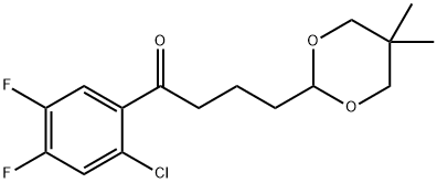 2'-CHLORO-4',5'-DIFLUORO-4-(5,5-DIMETHYL-1,3-DIOXAN-2-YL)BUTYROPHENONE Structure