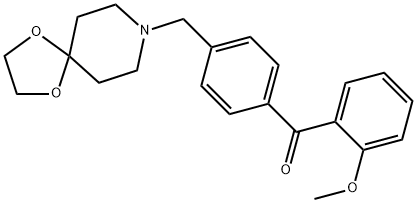 4'-[8-(1,4-DIOXA-8-AZASPIRO[4.5]DECYL)METHYL]-2-METHOXY BENZOPHENONE Structure