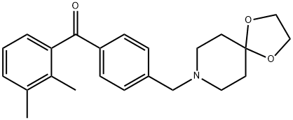 2,3-DIMETHYL-4'-[8-(1,4-DIOXA-8-AZASPIRO[4.5]DECYL)METHYL]BENZOPHENONE Structure