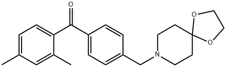 2,4-DIMETHYL-4'-[8-(1,4-DIOXA-8-AZASPIRO[4.5]DECYL)METHYL]BENZOPHENONE Structure