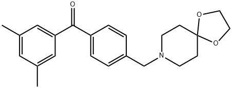 3,5-DIMETHYL-4'-[8-(1,4-DIOXA-8-AZASPIRO[4.5]DECYL)METHYL]BENZOPHENONE Structure