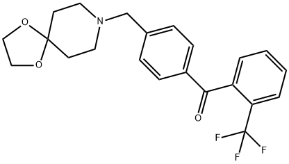 4'-[8-(1,4-DIOXA-8-AZASPIRO[4.5]DECYL)METHYL]-2-TRIFLUOROMETHYLBENZOPHENONE Structure