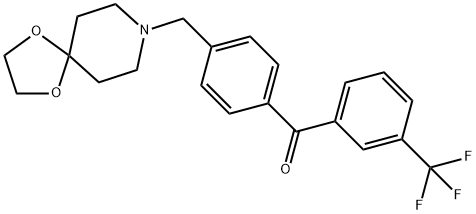 4'-[8-(1,4-DIOXA-8-AZASPIRO[4.5]DECYL)METHYL]-3-TRIFLUOROMETHYLBENZOPHENONE Structure