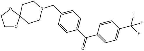 4'-[8-(1,4-DIOXA-8-AZASPIRO[4.5]DECYL)METHYL]-4-TRIFLUOROMETHYLBENZOPHENONE Structure