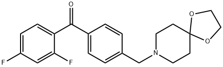 2,4-DIFLUORO-4'-[8-(1,4-DIOXA-8-AZASPIRO[4.5]DECYL)METHYL]BENZOPHENONE Structure