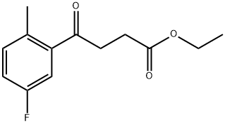 ETHYL 4-(2-METHYL-5-FLUOROPHENYL)-4-OXOBUTYRATE Structure