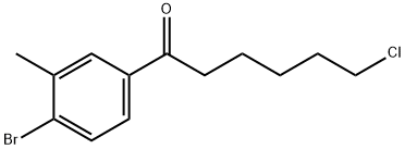 1-(4-BROMO-3-METHYLPHENYL)-6-CHLORO-1-OXOHEXANE Structure