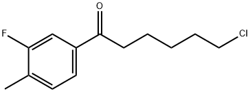 6-CHLORO-1-(3-FLUORO-4-METHYLPHENYL)-1-OXOHEXANE Structure