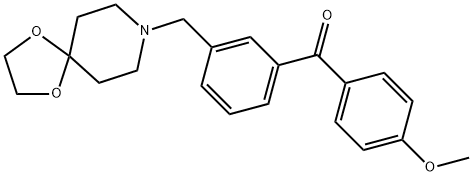 3-[8-(1,4-DIOXA-8-AZASPIRO[4.5]DECYL)METHYL]-4'-METHOXY BENZOPHENONE Structure