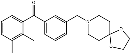 2,3-DIMETHYL-3'-[8-(1,4-DIOXA-8-AZASPIRO[4.5]DECYL)METHYL]BENZOPHENONE Structure