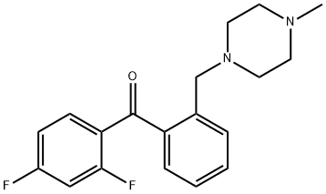 2,4-DIFLUORO-2'-(4-METHYLPIPERAZINOMETHYL) BENZOPHENONE Structure