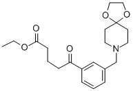 ETHYL 5-[3-[8-(1,4-DIOXA-8-AZASPIRO[4.5]DECYL)METHYL]PHENYL]-5-OXOVALERATE Structure