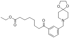 ETHYL 8-[3-[8-(1,4-DIOXA-8-AZASPIRO[4.5]DECYL)METHYL]PHENYL]-8-OXOOCTANOATE Structure