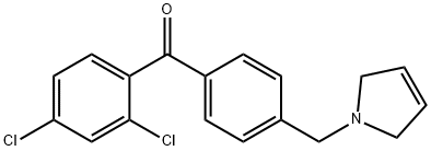 2,4-DICHLORO-4'-(3-PYRROLINOMETHYL) BENZOPHENONE Structure