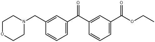 3-CARBOETHOXY-3'-MORPHOLINOMETHYL BENZOPHENONE Structure