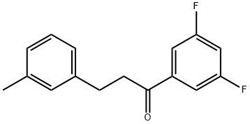 3',5'-DIFLUORO-3-(3-METHYLPHENYL)PROPIOPHENONE Structure