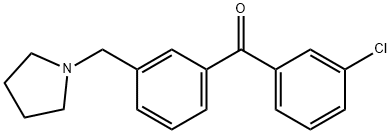 3-CHLORO-3'-PYRROLIDINOMETHYL BENZOPHENONE Structure