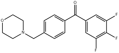 4'-MORPHOLINOMETHYL-3,4,5-TRIFLUOROBENZOPHENONE Structure