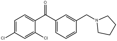 2,4-DICHLORO-3'-PYRROLIDINOMETHYL BENZOPHENONE Structure