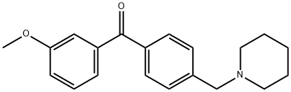 3-METHOXY-4'-PIPERIDINOMETHYL BENZOPHENONE Structure