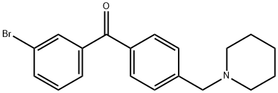 3-BROMO-4'-PIPERIDINOMETHYL BENZOPHENONE Structure