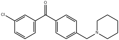 3-CHLORO-4'-PIPERIDINOMETHYL BENZOPHENONE Structure