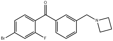 3'-AZETIDINOMETHYL-4-BROMO-2-FLUOROBENZOPHENONE Structure