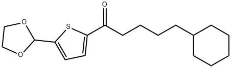 (4-CYCLOHEXYL)BUTYL 5-(1,3-DIOXOLAN-2-YL)-2-THIENYL KETONE Structure