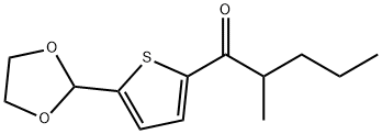 5-(1,3-DIOXOLAN-2-YL)-2-THIENYL 1-METHYLBUTYL KETONE Structure