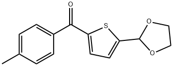 5-(1,3-DIOXOLAN-2-YL)-2-(4-METHYLBENZOYL)THIOPHENE Structure