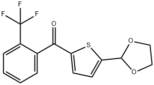 5-(1,3-DIOXOLAN-2-YL)-2-(2-TRIFLUOROMETHYLBENZOYL)THIOPHENE Structure