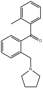 2-METHYL-2'-PYRROLIDINOMETHYL BENZOPHENONE Structure