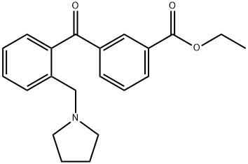 3'-CARBOETHOXY-2-PYRROLIDINOMETHYL BENZOPHENONE Structure