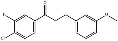 4'-CHLORO-3'-FLUORO-3-(3-METHOXYPHENYL)PROPIOPHENONE Structure