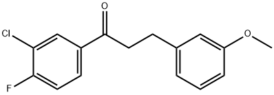 3'-CHLORO-4'-FLUORO-3-(3-METHOXYPHENYL)PROPIOPHENONE Structure