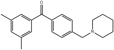 3,5-DIMETHYL-4'-PIPERIDINOMETHYL BENZOPHENONE Structure