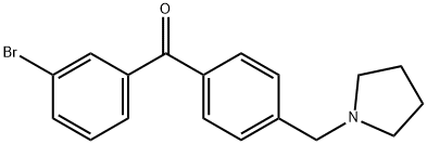 3-BROMO-4'-PYRROLIDINOMETHYL BENZOPHENONE Structure