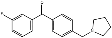 3-FLUORO-4'-PYRROLIDINOMETHYL BENZOPHENONE Structure