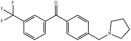 4'-PYRROLIDINOMETHYL-3-TRIFLUOROMETHYLBENZOPHENONE Structure