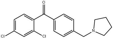 2,4-DICHLORO-4'-PYRROLIDINOMETHYL BENZOPHENONE Structure