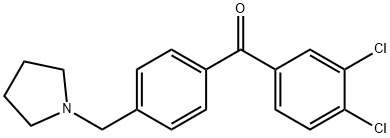 3,4-DICHLORO-4'-PYRROLIDINOMETHYL BENZOPHENONE Structure