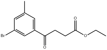 ETHYL 4-(3-BROMO-5-METHYLPHENYL)-4-OXOBUTYRATE Structure