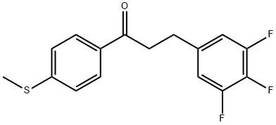 4'-THIOMETHYL-3-(3,4,5-TRIFLUOROPHENYL)PROPIOPHENONE Structure