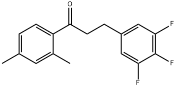 2',4'-DIMETHYL-3-(3,4,5-TRIFLUOROPHENYL)PROPIOPHENONE Structure