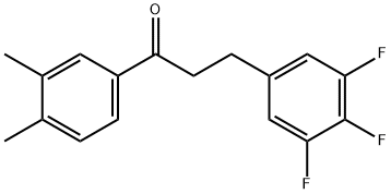 3',4'-DIMETHYL-3-(3,4,5-TRIFLUOROPHENYL)PROPIOPHENONE Structure